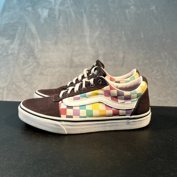 Vans Old Skool Checkerboard Skate Shoes Women's 8 Black Skate Shoes - Picture 3 of 9